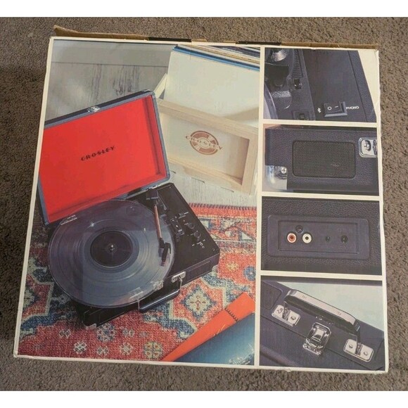 Crosley Crusier Deluxe Record Player Turntable + Record Crate - Picture 3 of 7